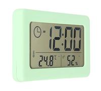 Horloge Numérique LCD Multifonctionnelle, Réveil Électronique Silencieux, Détecteur de Lumière, Affichage Température et Humidité, Grand Écran Miroir