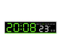 Horloge numérique LED à économie-coquille blanche verte