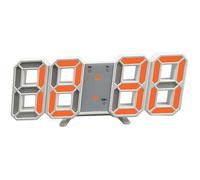 Horloge numérique - LED - Orange - Intensité variable - Rectangulaire - Moderne