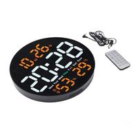 Horloge Numérique Murale 10 Pouces pour alarme Température Horloge(Orange) | pour affichage pour hd clair, heure date pour jour pour mois, pour alarme , format 12h/24h, pour idéal salon bureau