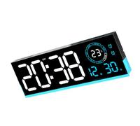 Horloge numérique murale à LED avec grands chiffres, affichage du calendrier et de décoration moderne pour la maison, l ' espace de travail et l ' étude, horloge électronique murale, heure, date, de