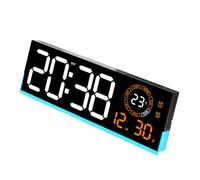 Horloge numérique murale à LED avec grands chiffres, affichage du calendrier et de décoration moderne pour la maison, l ' espace de travail et l ' étude, horloge électronique murale, heure, date, de