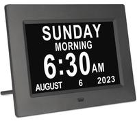 Horloge numérique pour seniors avec fonction réveil et commutateur de gradation automatique