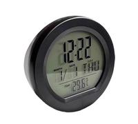 Horloge numérique pour tableau de bord de voiture à énergie solaire avec affichage de l'heure, calendrier LED au design compact, pour salle de classe, voyage,