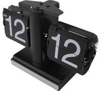 Horloge numérique rétro à bascule Horloge de bureau à bascule alimentée par piles avec lumière d'ambiance LED pour la décoration de la maison et du bureau Tout noir