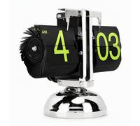 Horloge numérique rétro pliable, en acier inoxydable, de couleur verte, pour la maison et le bureau