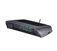 Horloge numérique solaire pour voiture | Calendrier solaire voiture, thermomètre adhésif avec date pour automobile, camion, tableau bord, électronique décorative aodom