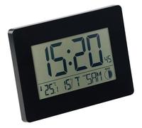 Horloge radio-pilotée - PEARL - Rectangulaire - Noir - Intérieur - Affichage XL