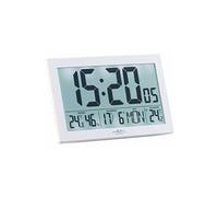 Infactory Horloge radio-pilotée XL avec thermo-hygromètre et capteur extérieur - Blanc