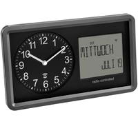 Horloge radiopilotée TFA Dostmann 60.3552.01 radiopiloté(e) 25.4 cm x 4.4 cm x 15.2 cm noir