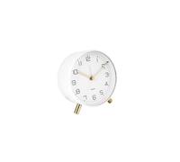 - Horloge réveil en métal Lofty - Diam. 11 cm - Blanc - Lofty