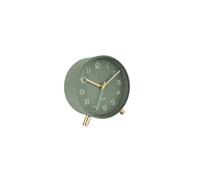 - Horloge réveil en métal Lofty - Diam. 11 cm - Vert - Lofty