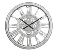 Horloge Ricky argent D40cm - Atmosphera Créateur d'intérieur