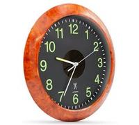 Horloge solaire bois radio-pilotée chiffres phosphorescents ø30 cm