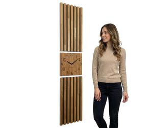 Horloge suspendue en bois de chêne Lamele 155cm FlexiStyle z235-d1
