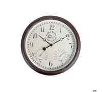 Esschert Design Gartenuhr, Plastik, Wanduhr, 38,3 x 6,1 x 38,3 cm