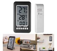 Horloge thermomètre sans fil pour intérieur et extérieur avec affichage numérique de la température maximale min pour terrasse