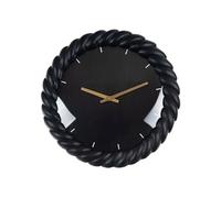 Horloge torsade noire 31 cm - - Noir - Aluminium