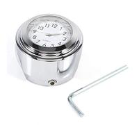 Horloge Universelle de Moto étanche, 7/8 "1" Montre de Montage de Guidon de Moto Horloge précise à Cadran Blanc Pack de 1, Modification/rénovation