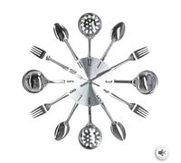 ATMOSPHERA CREATEUR D'INTERIEUR Pendule Ustensiles - Diam. 38 cm - Argent
