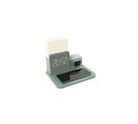 Horloge vert multifonction 3 en 1 lampe de table réveil station de chargeur sans fil qi rapide pour apple watch iphone