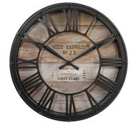 Horloge vintage ""Ezio"" en bois D39cm - Atmosphera Créateur d'intérieur