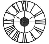 Horloge vintage métal noir D37cm - Atmosphera Créateur d'intérieur