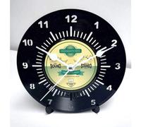 Horloge vinyle 45t recyclé yellow