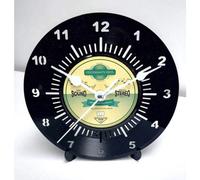 Horloge vinyle 45T recyclé YELLOW