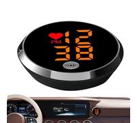 Horloges de tableau de bord pour véhicules | Horloge numérique adhésive intérieure, affichage de l'heure LED, autocollant pour moto, voiture, vélo, camion, sortie d'air, tableau de bord