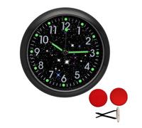 Horloges de voiture pour tableau de bord lumineux vintage montre à quartz | Horloge Miniature Avec Clip De Fixation Et Autocollant Pour Tableau De Bord Automobile Ventilation Moto Et Véhicule Intérieur