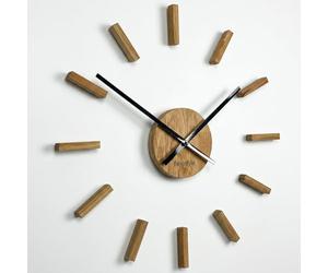 Horloges murales 3D DIY - Grande Horloge Murale en Bois - 50-75 cm - Horloge Murale 3D - Design Moderne - EKO - Sticker Mural - Décoration pour Bureau, Salon, Chambre à Coucher - en Bois Simple