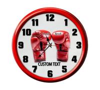 Horloges personnalisées avec nom Horloge murale personnalisée en forme de gant de boxe pour décoration de la maison Fête des pères Cadeaux papa Cadeaux d'anniversaire Noël Horloge créative