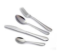 HornTide 16 pièces Couverts Couverts Sets Dîner Couteau Fourchette Cuillère 4-Piece Place Setting de service pour 4 personnes en acier inoxydable poli miroir