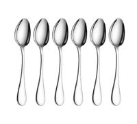 HornTide 6-Piece Dinner Spoon Cuillères Set Cuillère de table Coutellerie Acier inoxydable Mirror Polissage 18cm