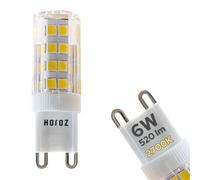 Horoz Electric Ampoule LED Capsule G9 6W 520lm 2700K Blanc Chaud Équivalent 48W Angle d’éclairage 360° - Non-Dimmable, Sans Scintillement Économie d’Énergie pour Lustres, Lampes Décoratives