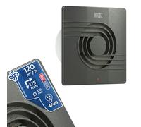 Horoz Electric Extracteur d’Air 120 mm Silencieux Anthracite avec Filtre 15W HELIX - Aérateur Salle de Bain 120 m³/h 47 dB - Ventilateur Extraction pour WC Cuisine - Anti Humidité et Moisissure