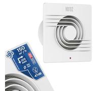 Horoz Electric Extracteur d’Air 150 mm Silencieux Blanc avec Filtre 20W HELIX - Aérateur Salle de Bain 150 m³/h 47 dB - Ventilateur Extraction pour WC Cuisine - Anti Humidité et Moisissure
