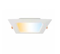 Horoz Electric Spot LED Encastré 3CCT 18W 3000K/4000K/6500K ALEXIS 1660lm - Plafonnier LED Ultra Plat Carrée 230V Non Dimmable Spots de Plafond Blanc Downlight pour Cuisine Salon Couloir