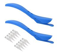 HORREX Cutter Professionnel, Lames Remplaçables Coupe Papier Cadeau Poignée Ergonomique Sécurité, Coupe-Papier Coulissant d'emballage Coulissant pour Noël Anniversaires Vacances Film Vitres Voiture