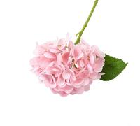 Hortensia artificiel réaliste en plastique Rose clair 30 cm | Design floral réaliste, couleurs vives, pas de flétrissement, 30 cm de longueur, idéal pour les vases