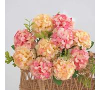 Hortensia Artificiel Soie 33cm Réaliste Décoration(Light pink) | Soie , aspect réaliste, 33cm hauteur totale, pour idéal salon pour chambre, touche élégance immédiate