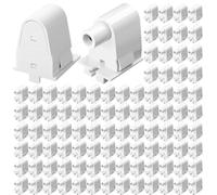 Hortsun Lot de 48 douilles à broche unique Fa8 Tombstone T8 T10 T12 | Non shunted pour tubes LED fluorescents de 2,4 m, pièces de rechange avec connecteur de base de support de piston