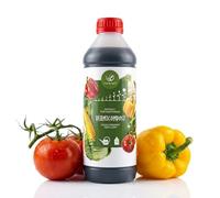Hortulani Extrait de Lombricompost pour Légumes - Engrais Potager Liquide Bio, Tomate, Fraisier, Fruitier & Humus de Lombric (1,0 litre)