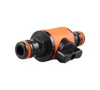 Hose Adaptor For Garden Hose - ABS, Quick Connect Double Way Connector | Shut Off Valve Fitting | Water Adapter, Irrigation Coupler For Garden Watering, Car Washing, Cleaning Use