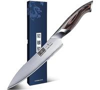 HOSHANHO 15cm Couteaux Universel, Couteaux Tout Usage en Acier Inoxydable, Petit Couteau de Cuisine Professionnel Couteau Paring -avec Poignée en Bois Pakka