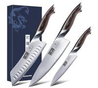 HOSHANHO 3 Pièces Set Couteau Cuisine, Couteau Japonais Professionnel | Couteaux de Cuisine Super Aiguisé en Acier Inoxydable Allemand