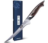 HOSHANHO Couteau à Filet Japonais 18cm, Couteau à Fileter pour Poisson | Couteaux à Désosser Tranchante en Acier à Haute Teneur en Carbon, Cadeaux de chef