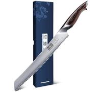 HOSHANHO Couteau à Pain 25cm, Couteau de Cuisine à Lame Dentelée Japonais