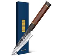 HOSHANHO Couteau d'Office 9,5 cm, Couteaux à Fruits Tranchant Japonais | Couteau à Éplucher Professionnel Forgé à la Main, Petit Couteaux de Cuisine à Éplucher Fruit Légume avec Manche Ergonomique